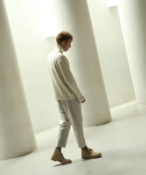 NILWAY（ニルウェイ）の「【Nilway】ミラノリブハイネックロンTEE（Tシャツ/カットソー・メンズ・ホワイト/ブラック/ベージュ/ブラウン/グレー/ネイビー/カーキ・MEDIUM/LARGE/X-LARGE）」の18枚目の写真