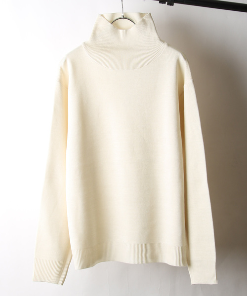 NILWAY（ニルウェイ）の「【Nilway】ミラノリブハイネックロンTEE（Tシャツ/カットソー・メンズ・ホワイト/ブラック/ベージュ/ブラウン/グレー/ネイビー/カーキ・MEDIUM/LARGE/X-LARGE）」の19枚目の写真