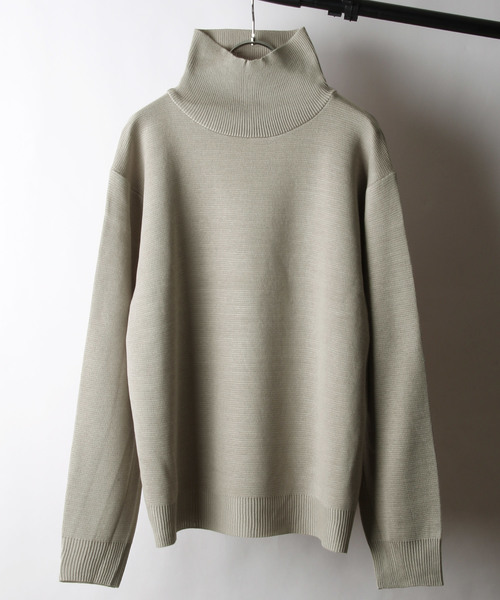 NILWAY（ニルウェイ）の「【Nilway】ミラノリブハイネックロンTEE（Tシャツ/カットソー・メンズ・ホワイト/ブラック/ベージュ/ブラウン/グレー/ネイビー/カーキ・MEDIUM/LARGE/X-LARGE）」の8枚目の写真