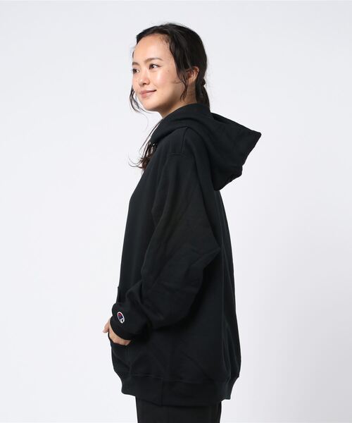 Champion(チャンピオン)の「Champion Eco/9oz PULLOVER HOOD(パーカー・メンズ・ブラック/ダークグリーン/ネイビー/グレー/オレンジ/ワイン・S/M/L/XL)」の8枚目の写真