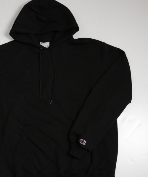Champion(チャンピオン)の「Champion Eco/9oz PULLOVER HOOD(パーカー・メンズ・ブラック/ダークグリーン/ネイビー/グレー/オレンジ/ワイン・S/M/L/XL)」の4枚目の写真
