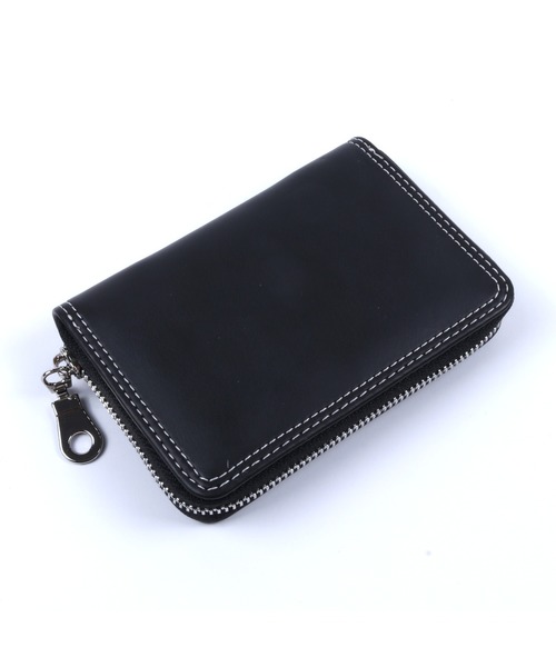 新品未使用　RRL レザー ケース　ブラック Healthknit Product 牛革ﾘｱﾙﾚｻﾞｰﾗｳﾝﾄﾞﾌｧｽﾅｰ小銭ｶｰﾄﾞ入れ/ｺｲﾝｹｰｽ