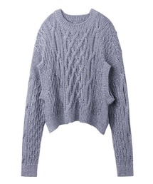 オーバーサイズニット John Lawrence Sullivan JOHNLAWRENCESULLIVAN - ZIPPED FISHERMAN KNIT SWEATER