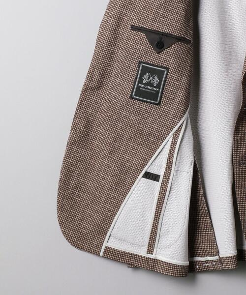 SOVEREIGN（ソブリン）の「＜SOVEREIGN（ソブリン）＞ ギンガムチェックプリント 3B ソフトジャケット（テーラードジャケット・メンズ・ブラウン・48/46/50/52/42/54/44）」の3枚目の写真