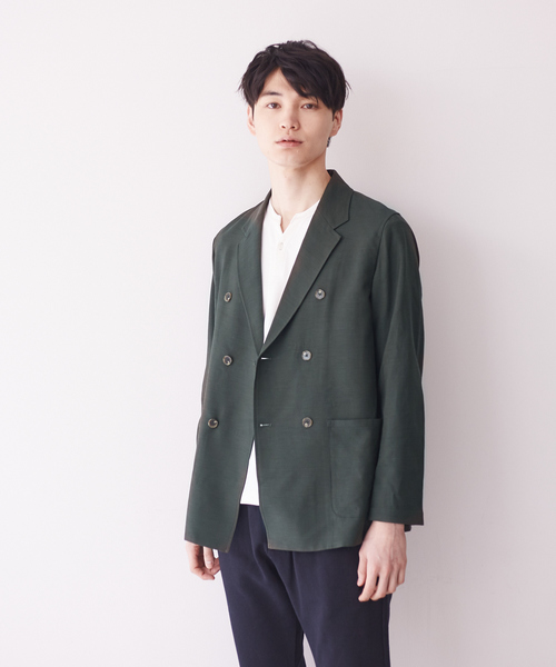 ABAHOUSE（アバハウス）の「ダブルジャケット（テーラードジャケット・メンズ・ネイビー/カーキ・46/48）」の2枚目の写真