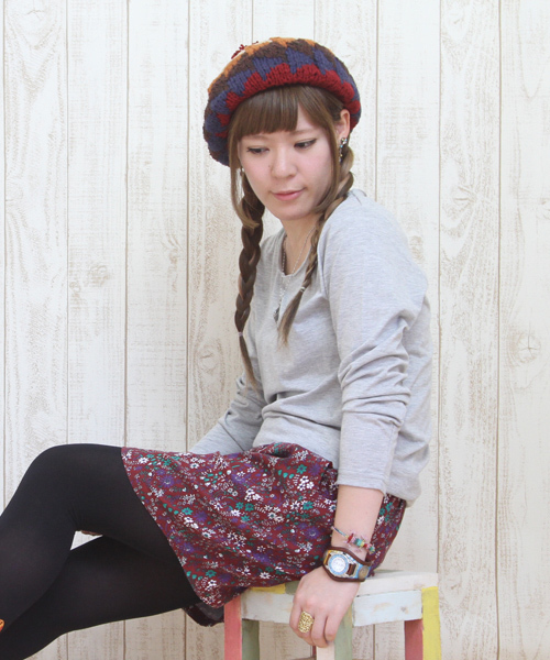 チチカカ（チチカカ）の「ファンシーインナーロングTシャツ（Tシャツ/カットソー・レディース・ブラック/グレー/グリーン/パープル/マスタード/ピンク・MEDIUM/LARGE）」の3枚目の写真