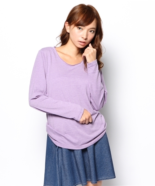 チチカカ（チチカカ）の「ファンシーインナーロングTシャツ（Tシャツ/カットソー・レディース・ブラック/グレー/グリーン/パープル/マスタード/ピンク・MEDIUM/LARGE）」の5枚目の写真