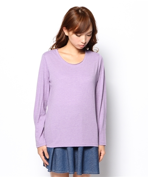 チチカカ（チチカカ）の「ファンシーインナーロングTシャツ（Tシャツ/カットソー・レディース・ブラック/グレー/グリーン/パープル/マスタード/ピンク・MEDIUM/LARGE）」の7枚目の写真