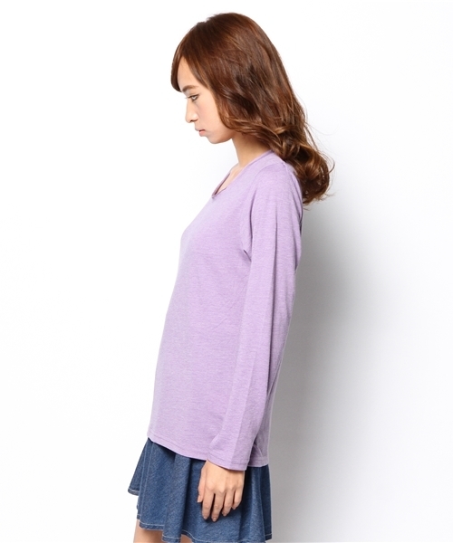 チチカカ（チチカカ）の「ファンシーインナーロングTシャツ（Tシャツ/カットソー・レディース・ブラック/グレー/グリーン/パープル/マスタード/ピンク・MEDIUM/LARGE）」の8枚目の写真