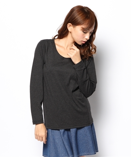 チチカカ（チチカカ）の「ファンシーインナーロングTシャツ（Tシャツ/カットソー・レディース・ブラック/グレー/グリーン/パープル/マスタード/ピンク・MEDIUM/LARGE）」の13枚目の写真