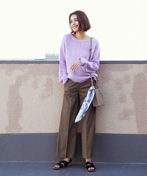 BAYFLOW(ベイフロー)の「リネンストレッチワイドパンツ(その他パンツ・レディース・ベージュ/ネイビー/カーキ/ナチュラル・SMALL/MEDIUM/LARGE)」の15枚目の写真