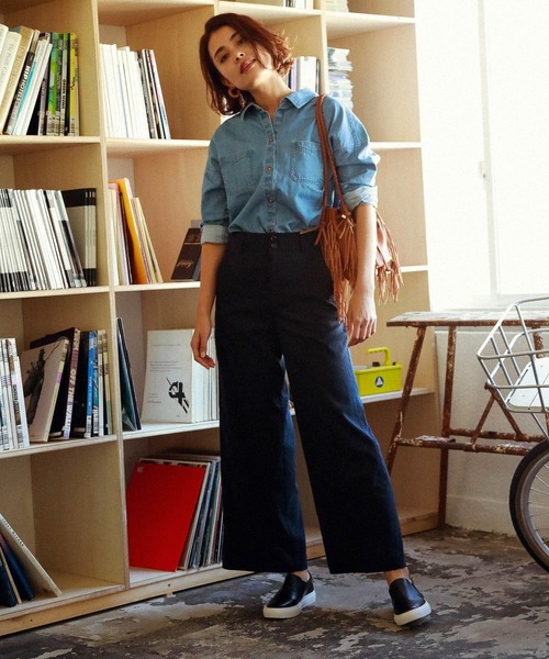 BAYFLOW(ベイフロー)の「リネンストレッチワイドパンツ(その他パンツ・レディース・ベージュ/ネイビー/カーキ/ナチュラル・SMALL/MEDIUM/LARGE)」の18枚目の写真