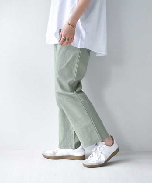muure（ミュール）の「綿麻リラックスパンツ（その他パンツ・レディース・カーキ/ブラック/ベージュ・FREE）」の5枚目の写真