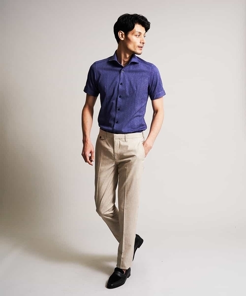 MICHEL KLEIN HOMME (ミッシェルクランオム)の「シャツ(ロジェ)(シャツ/ブラウス・メンズ・ホワイト/ブラック/ブルー・MEDIUM/LARGE/X-LARGE)」の5枚目の写真