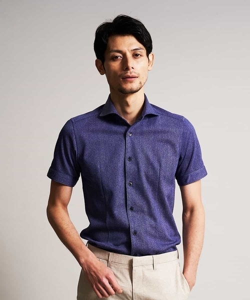 MICHEL KLEIN HOMME (ミッシェルクランオム)の「シャツ(ロジェ)(シャツ/ブラウス・メンズ・ホワイト/ブラック/ブルー・MEDIUM/LARGE/X-LARGE)」の6枚目の写真