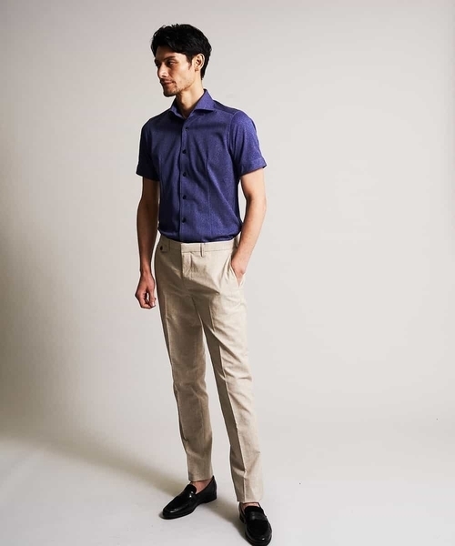 MICHEL KLEIN HOMME (ミッシェルクランオム)の「シャツ(ロジェ)(シャツ/ブラウス・メンズ・ホワイト/ブラック/ブルー・MEDIUM/LARGE/X-LARGE)」の7枚目の写真