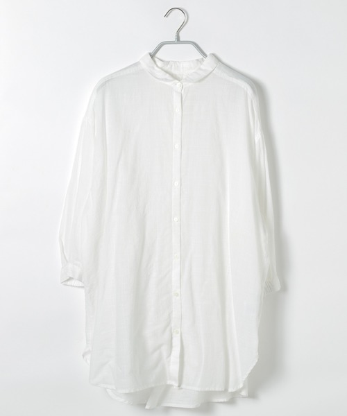 LAKOLE（ラコレ）の「スラブボイルボリュームシャツ / LAKOLE（シャツ/ブラウス・レディース・オフホワイト/サンドグレー/ワイン/グレー・SMALL/MEDIUM）」の2枚目の写真