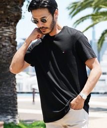 TOMMY HILFIGER/トミーヒルフィガー Basic Cotton Core Flag ワッペン メンズ クルーネック 半袖 Tシャツ