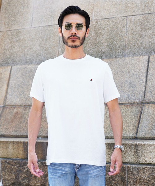 TOMMY HILFIGER（トミーヒルフィガー）の「TOMMY HILFIGER/トミーヒルフィガー Basic Cotton Core Flag ワッペン メンズ クルーネック 半袖 Tシャツ（Tシャツ/カットソー・メンズ・ホワイト/ブラック/レッド/ヘザーグレー/ダークネイビー・SMALL/MEDIUM/LARGE/X-LARGE/XX-LARGE）」の6枚目の写真