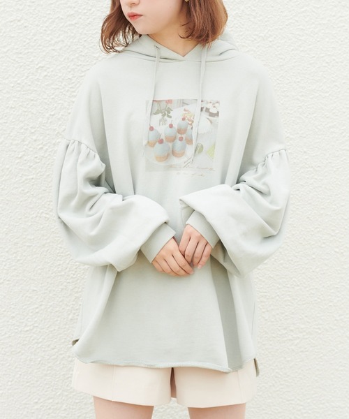 one after another NICE CLAUP(ワンアフターアナザーナイスクラップ)の「アソートパーカー(パーカー・レディース・ミント/ベージュ/アイボリー/ホワイト系その他・FREE)」の4枚目の写真