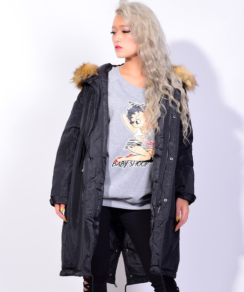 babyShoop（ベイビーシュープ）の「バックスリット入り中綿ロング 
