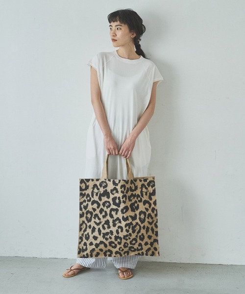 MAISON BENGAL（マイソンベンガル）の「Maison Bengal　レオパード柄BIGトート（トートバッグ・レディース・ベージュ・FREE）」の4枚目の写真