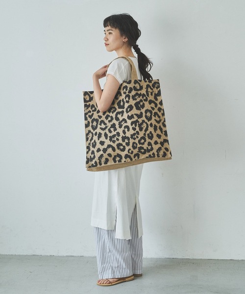 MAISON BENGAL（マイソンベンガル）の「Maison Bengal　レオパード柄BIGトート（トートバッグ・レディース・ベージュ・FREE）」の6枚目の写真