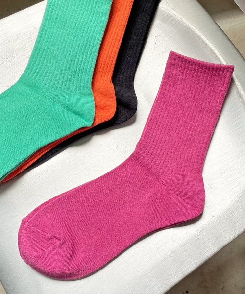 SPINNS(スピンズ)の「無地リブソックス/毎日使える!通勤 通学 にも最適◎(ソックス/靴下・レディース・ホワイト/ブラック/マスタード/ダークグリーン/パープル/ブルー/オレンジ/ピンク/ライトグリーン/ブルー系その他/レッド・ONESIZE)」の9枚目の写真