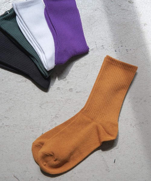 SPINNS(スピンズ)の「無地リブソックス/毎日使える!通勤 通学 にも最適◎(ソックス/靴下・レディース・ホワイト/ブラック/マスタード/ダークグリーン/パープル/ブルー/オレンジ/ピンク/ライトグリーン/ブルー系その他/レッド・ONESIZE)」の8枚目の写真