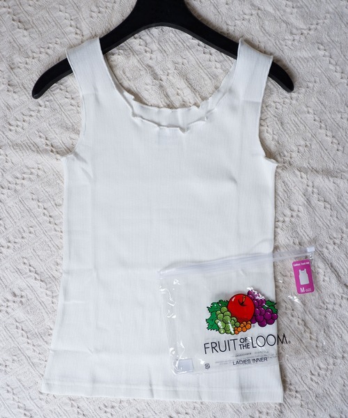 FRUIT OF THE LOOM(フルーツオブザルーム)の「【FRUIT OF THE LOOM】リブインナータンクトップ/レディース(タンクトップ・レディース・A/B/C・L/M/S)」の2枚目の写真