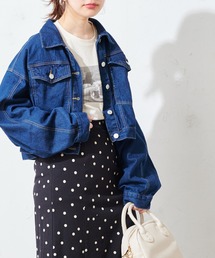 natural couture | 【WEB限定】オーバーサイズショート丈Gジャン(デニムジャケット)