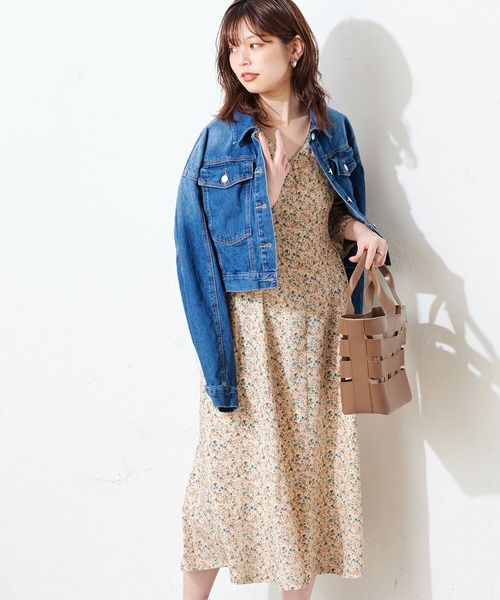 natural couture(ナチュラルクチュール)の「【WEB限定】オーバーサイズショート丈Gジャン(デニムジャケット・レディース・オフホワイト/ネイビー/ブルー・FREE)」の19枚目の写真