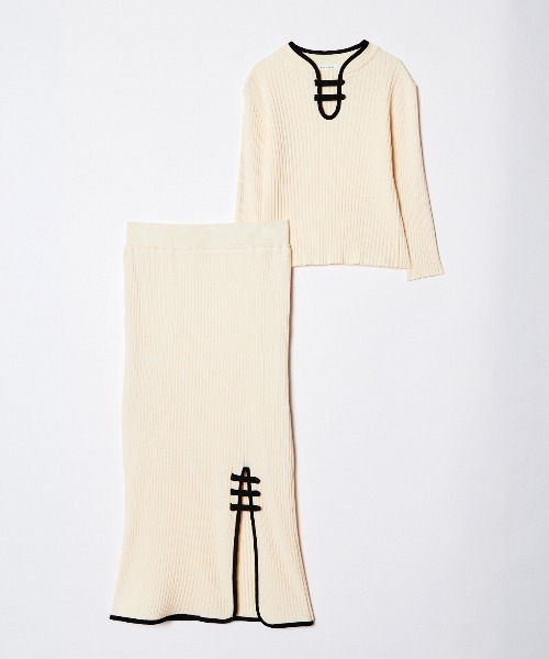 REDYAZEL（レディアゼル）の「チャイナセットアップ（セットアップ・レディース・オフホワイト/ブルー/ボルドー・FREE）」の5枚目の写真