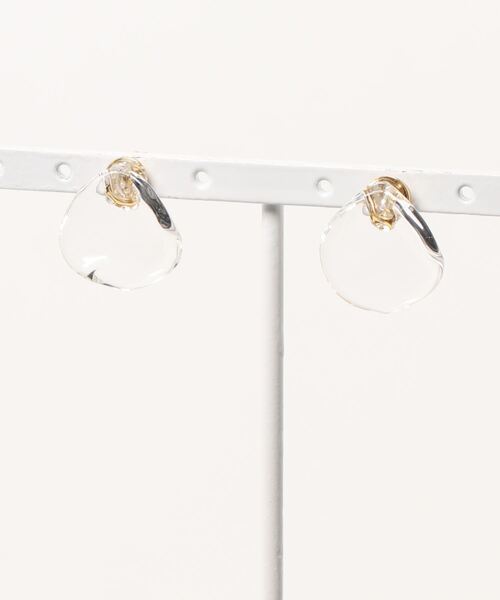 HARIO Lampwork Factory（ハリオランプワークファクトリー）の「【別注】【HARIO Lampwork Factory】ピアス フリル（ピアス（両耳用）・レディース・ブラウン/グレー/クリア・フリー）」の12枚目の写真