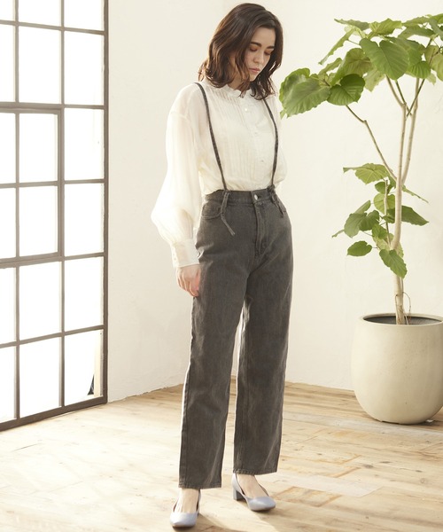 MATCH&more（マッチアンドモア）の「シアーピンタックシャツ（シャツ/ブラウス・レディース・パープル/ブラウン/オフホワイト・FREE）」の11枚目の写真