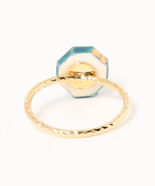 tone（トーン）の「【irodori】小さなjewel cut の指輪（深緑）（リング・レディース・ダークグリーン・#9）」の2枚目の写真