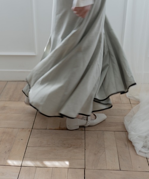 kicuri(キクリ)の「【低身長向けXSサイズ有】イージーケア/ウォッシャブル/リネンライクパイピングキャミワンピース(ワンピース・レディース・ベージュ/ミント・SMALL/X-SMALL)」の10枚目の写真