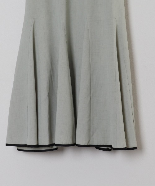 kicuri(キクリ)の「【低身長向けXSサイズ有】イージーケア/ウォッシャブル/リネンライクパイピングキャミワンピース(ワンピース・レディース・ベージュ/ミント・SMALL/X-SMALL)」の19枚目の写真