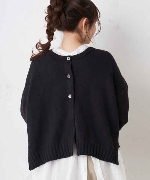 PUAL CE CIN（ピュアルセシン）の「綿麻スラブ針抜きカーディガン（カーディガン/ボレロ・レディース・ホワイト/ナチュラル/ブラック・FREE）」の21枚目の写真