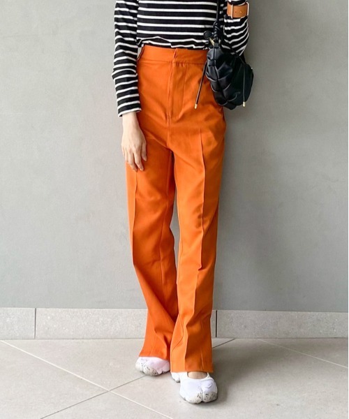 EPIMI E'PIMMY（エピミエピミー）の「センタープレスサイドスリットスラックスパンツ（スラックス・レディース・ブラック/モカ/ベージュ/ミント/ブルー/レモンイエロー/オレンジ/コーラル・MEDIUM）」の7枚目の写真