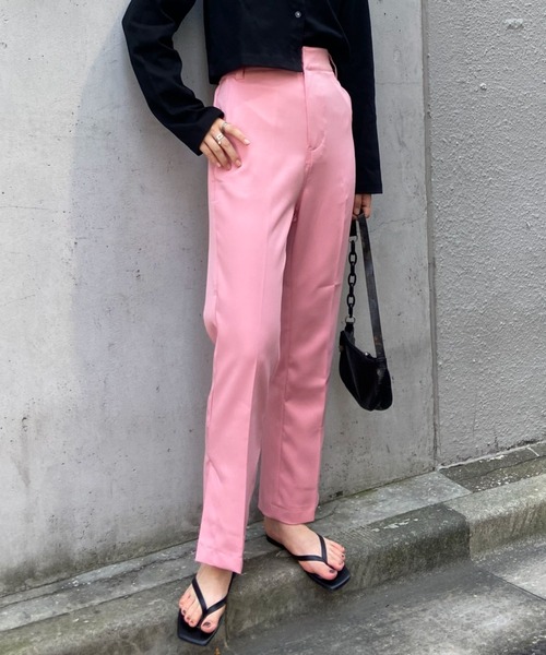 EPIMI E'PIMMY（エピミエピミー）の「センタープレスサイドスリットスラックスパンツ（スラックス・レディース・ブラック/モカ/ベージュ/ミント/ブルー/レモンイエロー/オレンジ/コーラル・MEDIUM）」の8枚目の写真