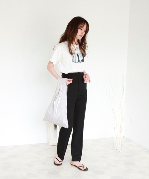 EPIMI E'PIMMY（エピミエピミー）の「センタープレスサイドスリットスラックスパンツ（スラックス・レディース・ブラック/モカ/ベージュ/ミント/ブルー/レモンイエロー/オレンジ/コーラル・MEDIUM）」の9枚目の写真