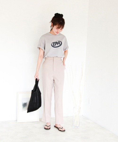 EPIMI E'PIMMY（エピミエピミー）の「センタープレスサイドスリットスラックスパンツ（スラックス・レディース・ブラック/モカ/ベージュ/ミント/ブルー/レモンイエロー/オレンジ/コーラル・MEDIUM）」の12枚目の写真