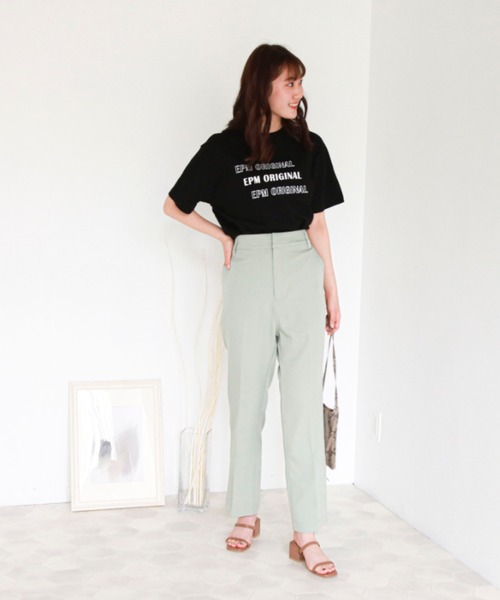 EPIMI E'PIMMY（エピミエピミー）の「センタープレスサイドスリットスラックスパンツ（スラックス・レディース・ブラック/モカ/ベージュ/ミント/ブルー/レモンイエロー/オレンジ/コーラル・MEDIUM）」の13枚目の写真