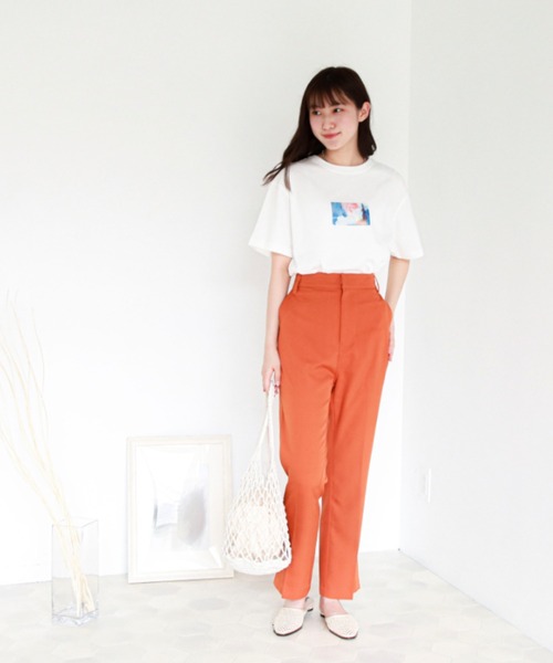 EPIMI E'PIMMY（エピミエピミー）の「センタープレスサイドスリットスラックスパンツ（スラックス・レディース・ブラック/モカ/ベージュ/ミント/ブルー/レモンイエロー/オレンジ/コーラル・MEDIUM）」の17枚目の写真