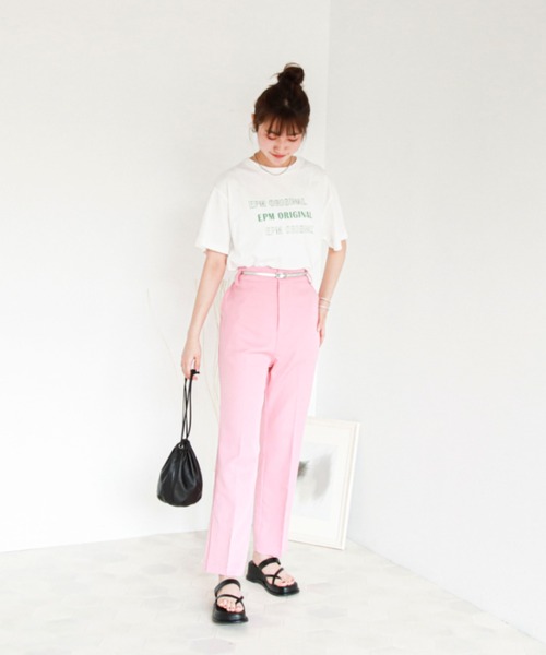 EPIMI E'PIMMY（エピミエピミー）の「センタープレスサイドスリットスラックスパンツ（スラックス・レディース・ブラック/モカ/ベージュ/ミント/ブルー/レモンイエロー/オレンジ/コーラル・MEDIUM）」の18枚目の写真