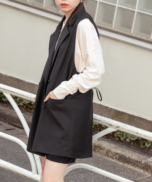 Chico（チコ）の「バックリボンジャケットベスト（ベスト・レディース・ホワイト/ブラック/ライトベージュ・FREE）」の20枚目の写真