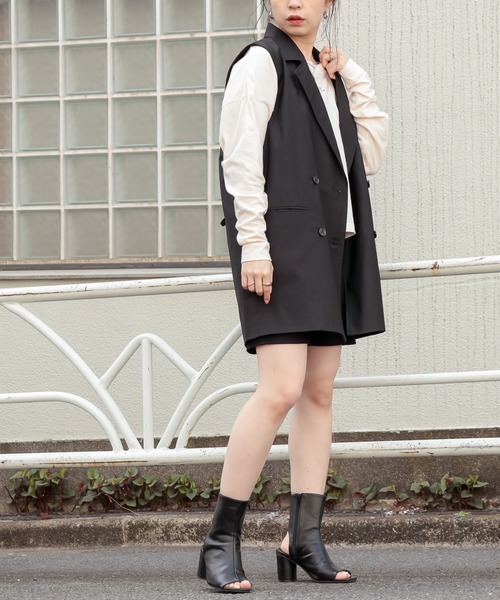 Chico（チコ）の「バックリボンジャケットベスト（ベスト・レディース・ホワイト/ブラック/ライトベージュ・FREE）」の14枚目の写真