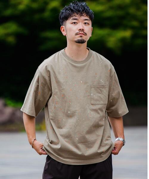 green label relaxing（グリーンレーベルリラクシング）の「別注 [ オニータ ] SC ONEITA GLR DRIPPING Tシャツ カットソー（Tシャツ/カットソー・メンズ・ホワイト/ベージュ・M/L）」の2枚目の写真
