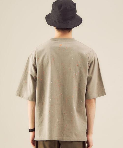 green label relaxing（グリーンレーベルリラクシング）の「別注 [ オニータ ] SC ONEITA GLR DRIPPING Tシャツ カットソー（Tシャツ/カットソー・メンズ・ホワイト/ベージュ・M/L）」の7枚目の写真